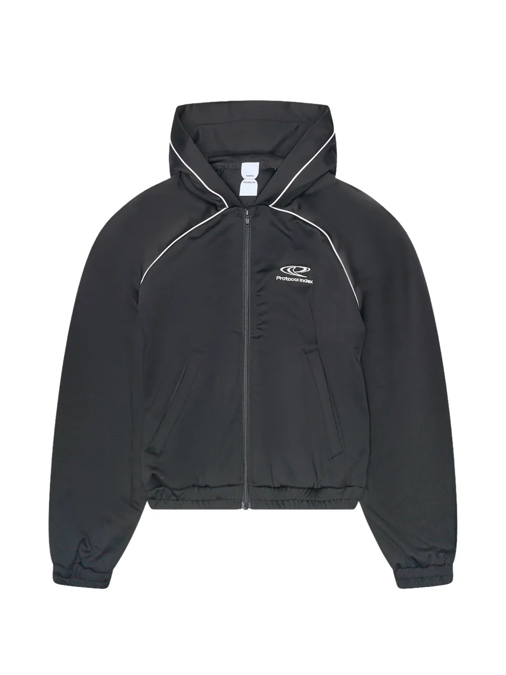 Protocol Index Zip-up Hooded Jacket In Black