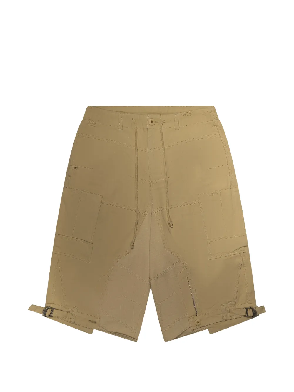 Protocol Index Upside Drawstring-fastening Cargo Shorts In Neutrals