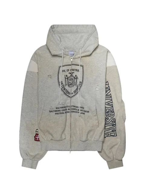 PROTOCOL INDEX reconstructed distressed hoodie