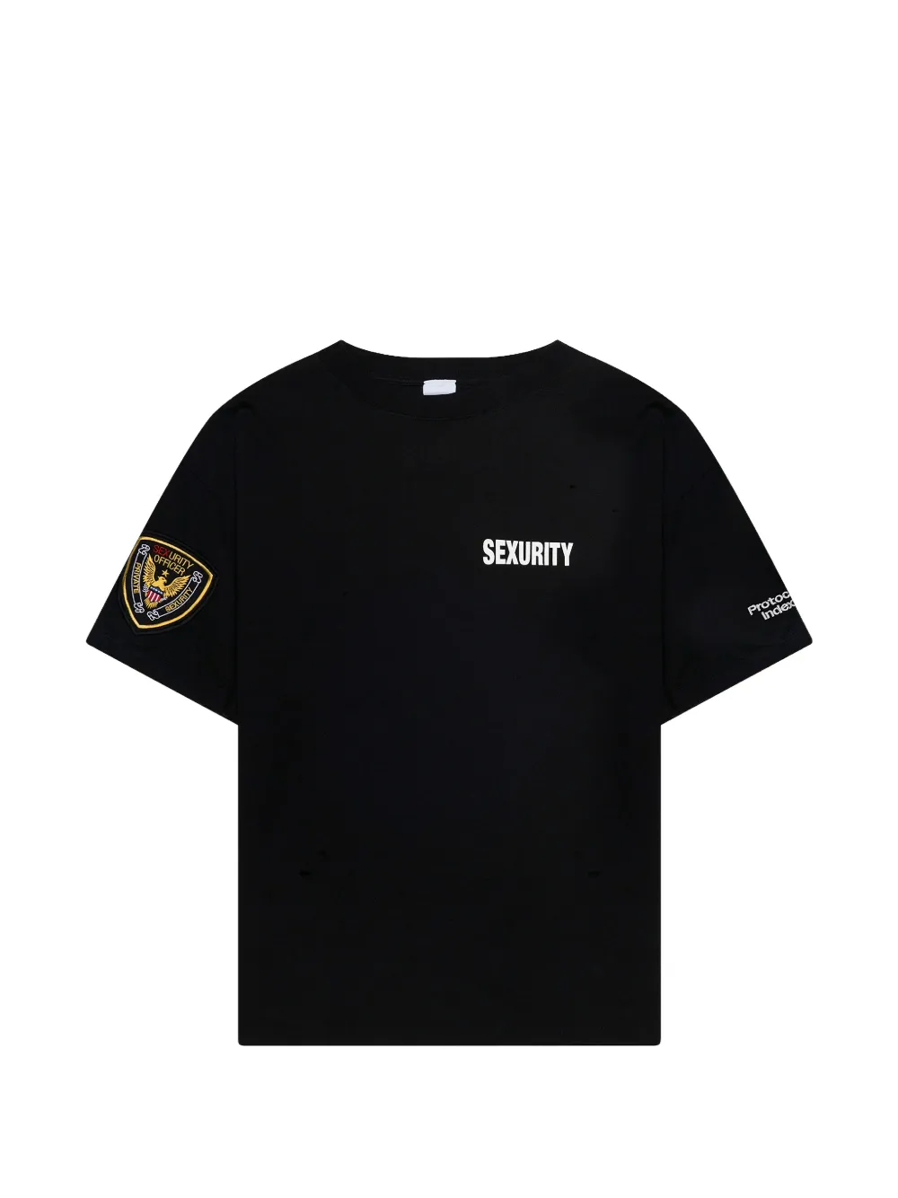 Protocol Index Graphic-printed Washed T-shirt In Black