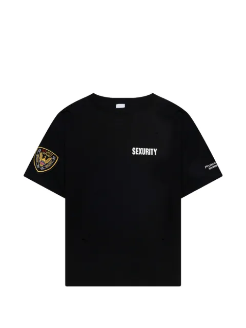 PROTOCOL INDEX camiseta con estampado gráfico y efecto lavado