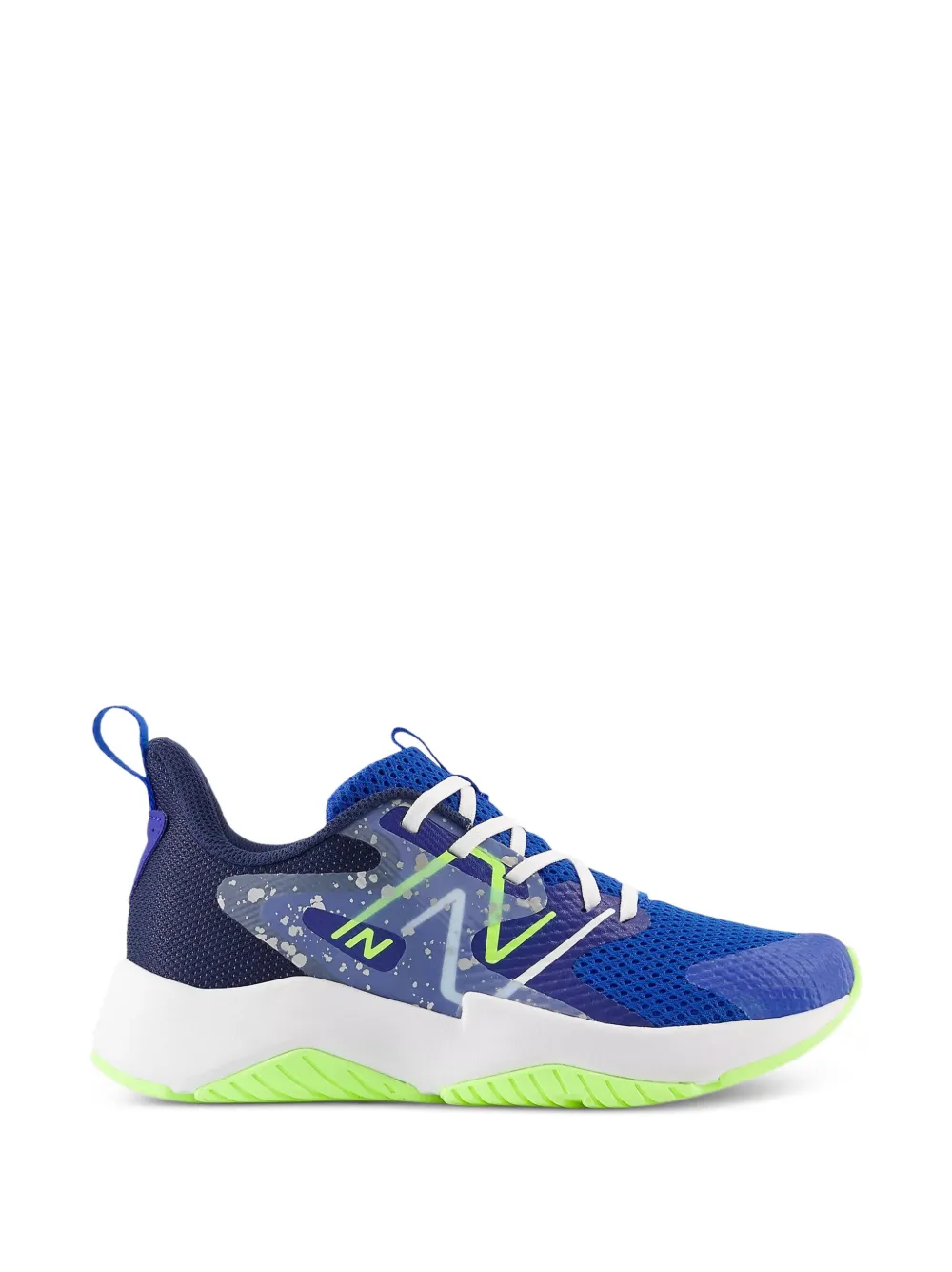 New Balance Kids Rave Run v2 paint-splatter sneakers - Blu