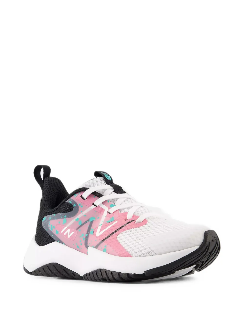New Balance Kids Rave Run v2 paint-splatter trainers - Nero