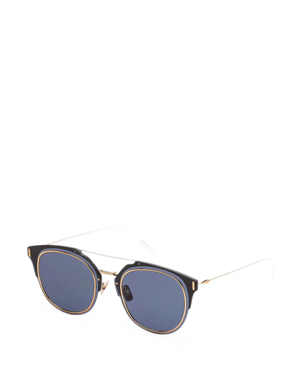 Christian Dior Pre-Owned lunettes de soleil Composite à monture géométrique - Noir Christian Dior Pre-Owned lunettes de soleil Composite à monture géométrique - Noir
