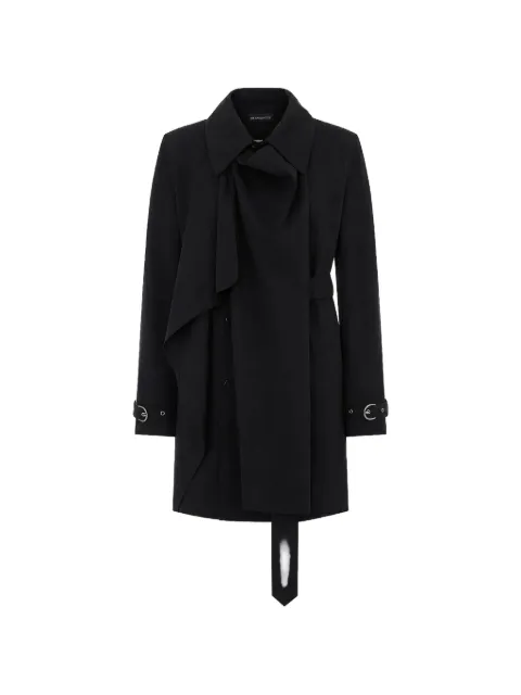 Ann Demeulemeester Drapierter Reppa Trenchcoat aus Baumwolle