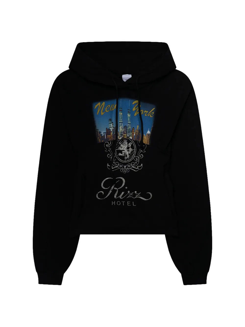 Protocol Index Reconstructed Hourglass Hoodie In Black