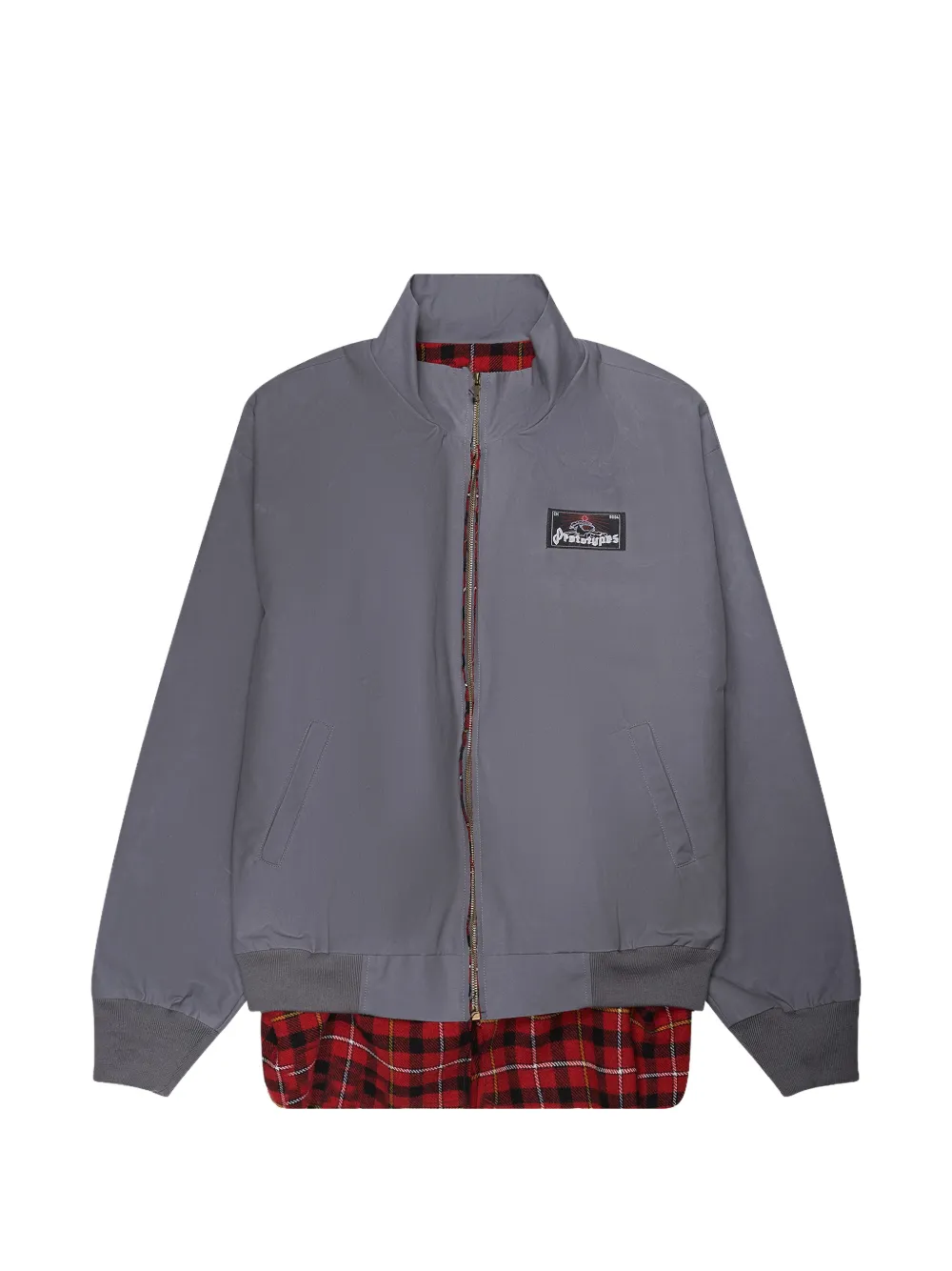 Prototypes Harrington Layered Jacket In Grey