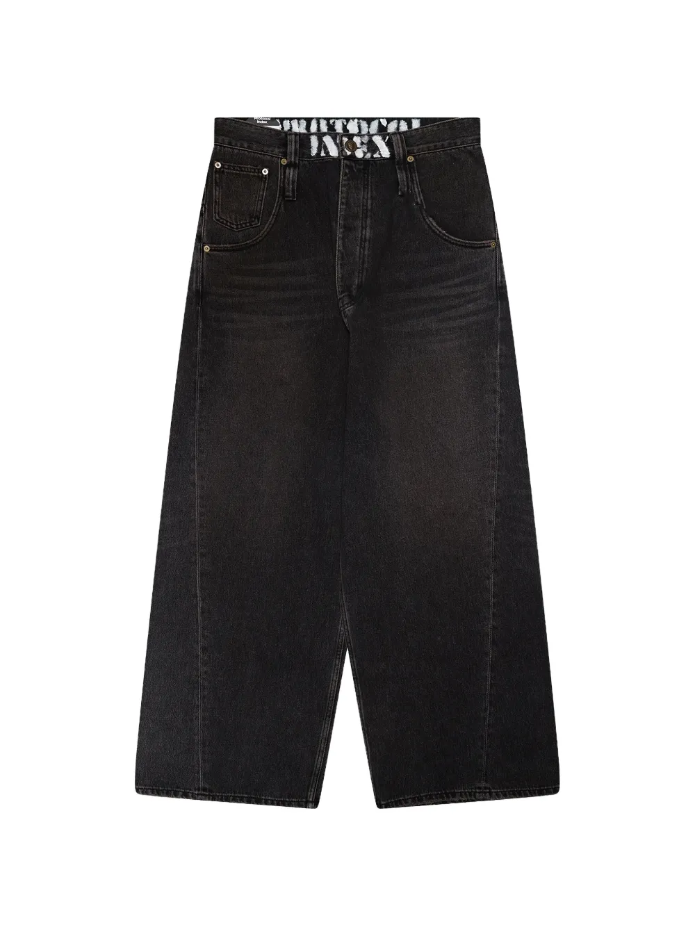 Protocol Index Retro Wide-leg Jeans In Black