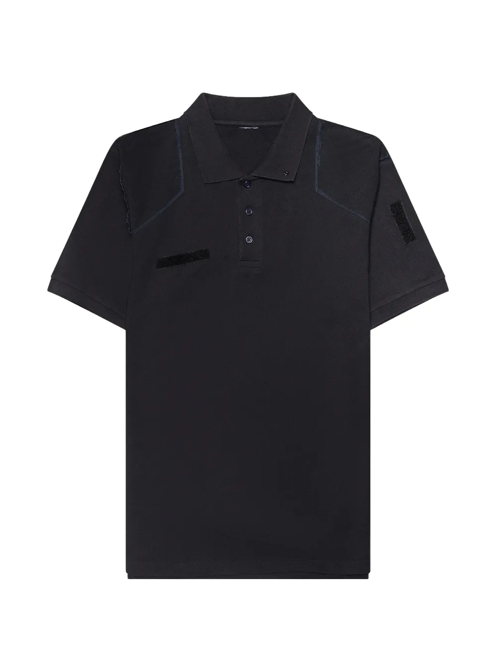 Prototypes Cut-up Short-sleeve Polo Shirt In Black