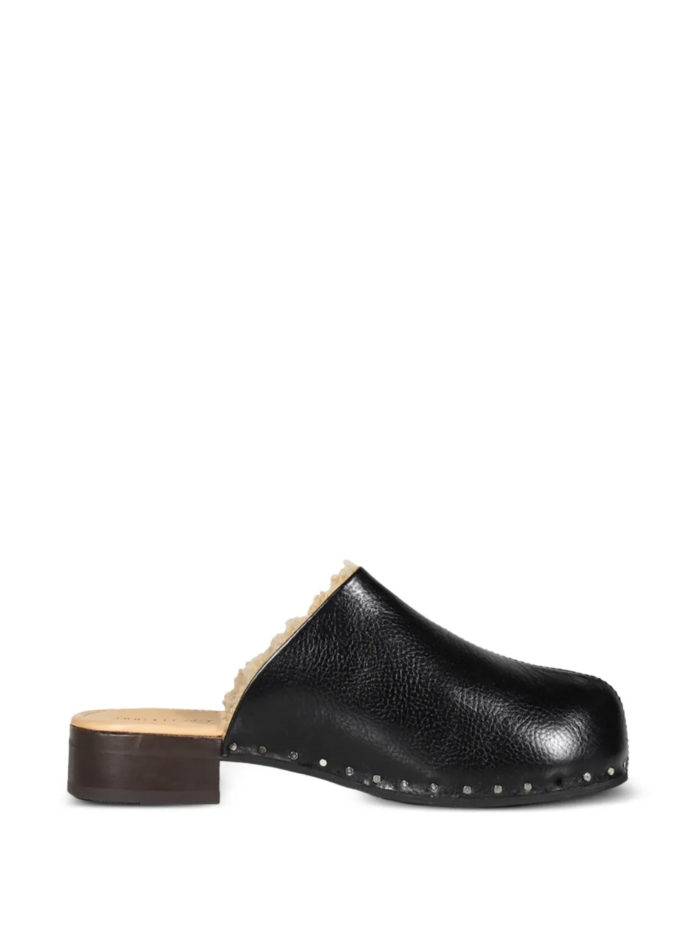 OUR LEGACY Naoto shearling-lined leather clogs