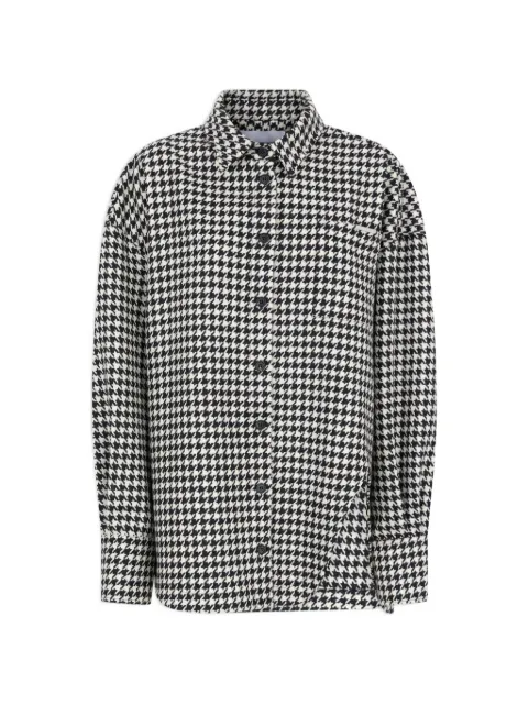 The Attico houndstooth long-sleeve overshirt