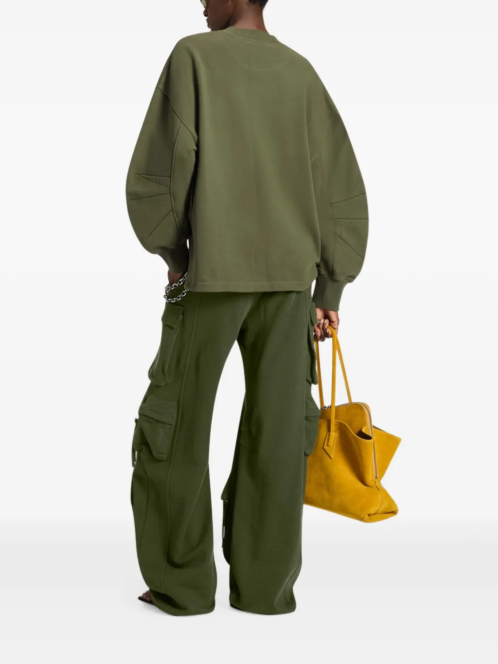 The Attico Sweater met ronde hals Groen