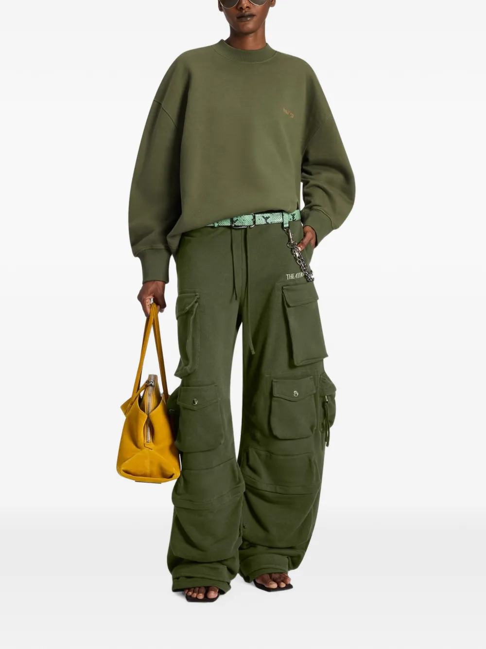 The Attico Sweater met ronde hals Groen