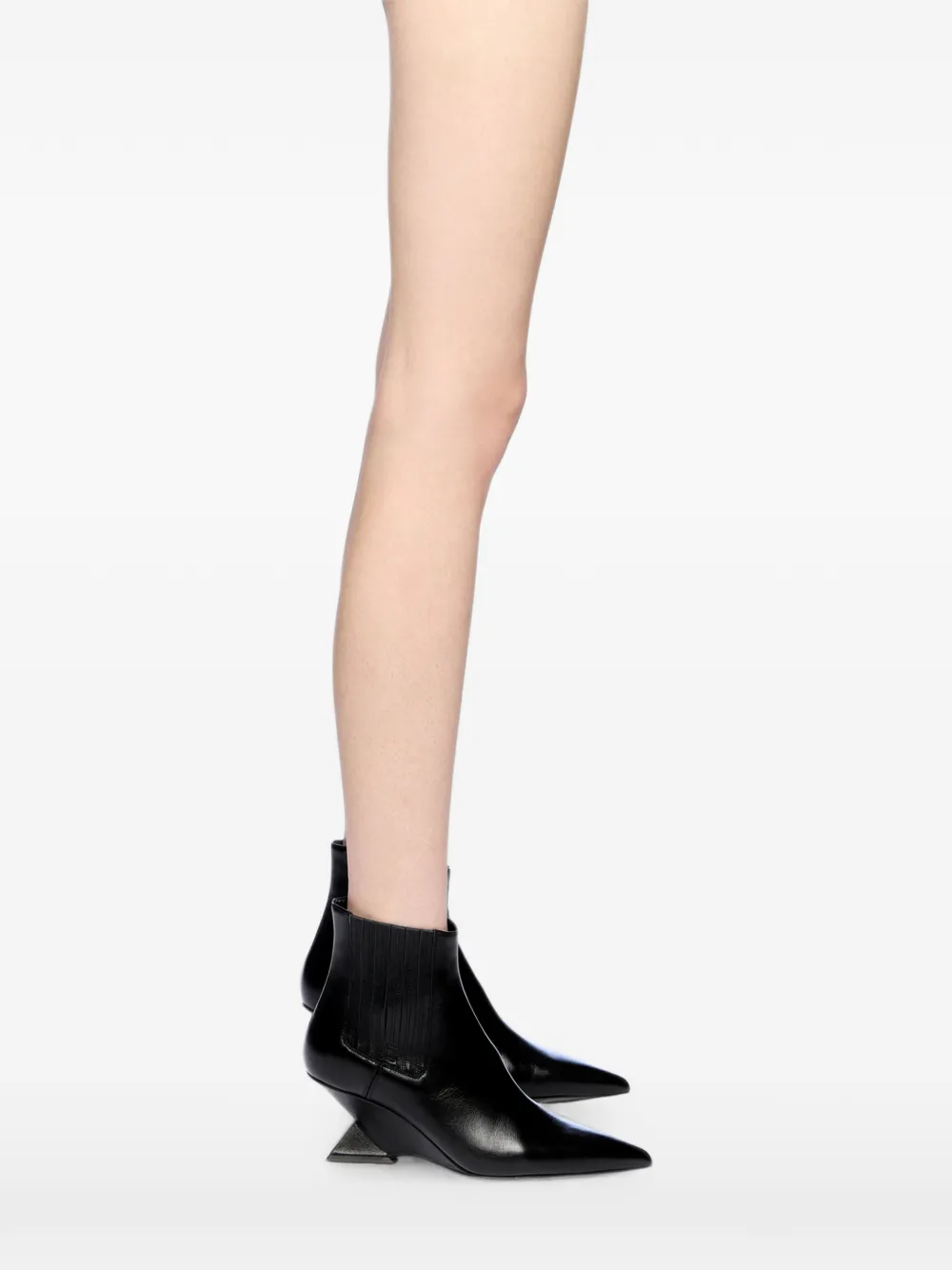 The Attico Cheope wedge-heel ankle boots Zwart