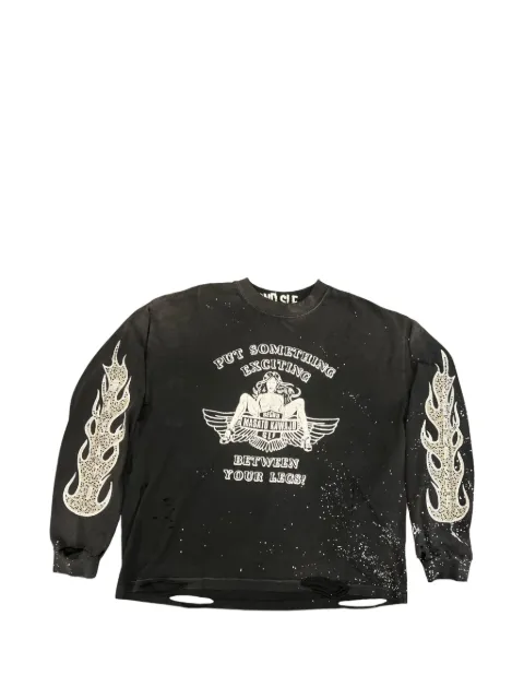 SECND SLF Masato Kawajo distressed long-sleeve T-shirt