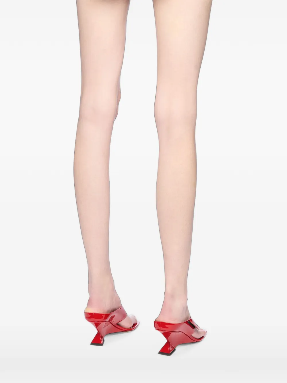 The Attico Cheope square-toe sandals Rood