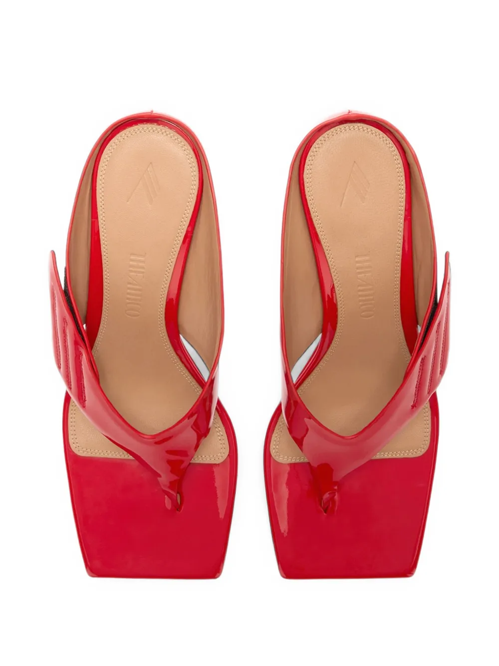 The Attico Cheope square-toe sandals Rood