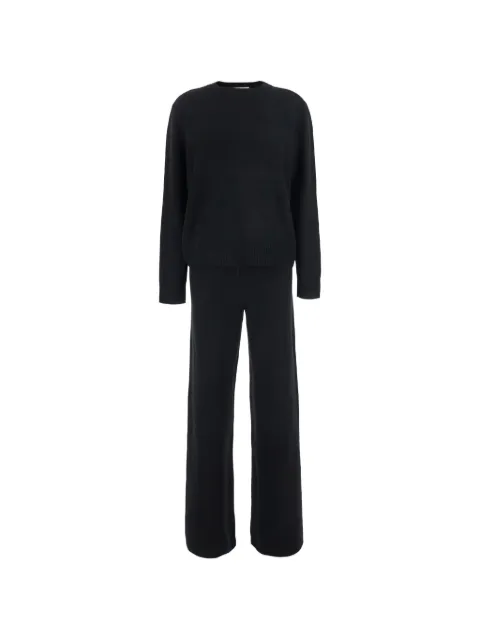 Soft Goat cashmere knitted trousers and sweater set