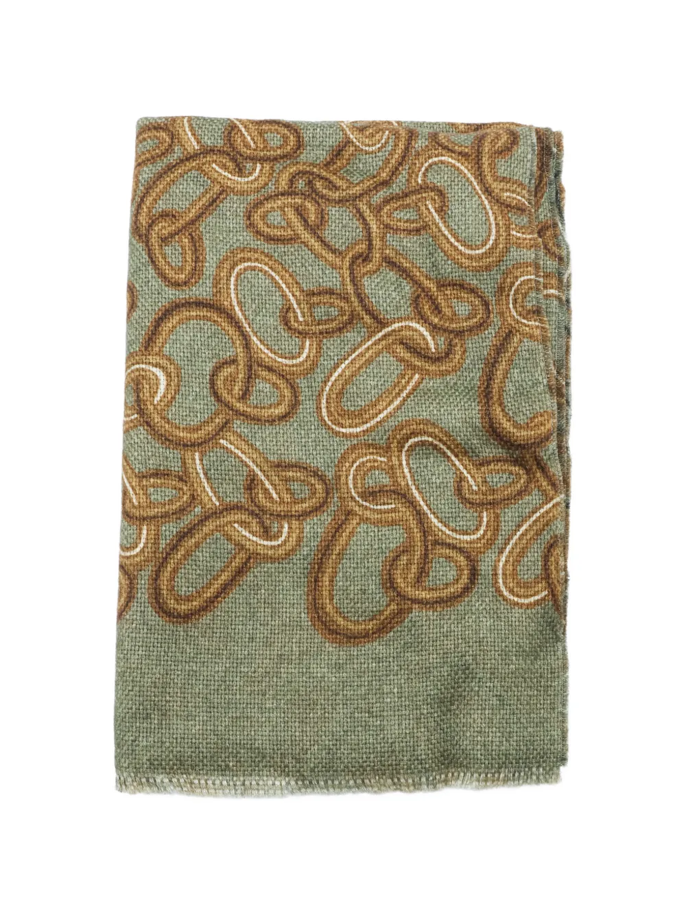 Altea Chain-print Scarf In Green