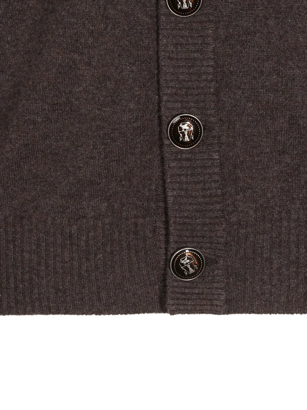 Brunello Cucinelli V-neck button-up cardigan Bruin