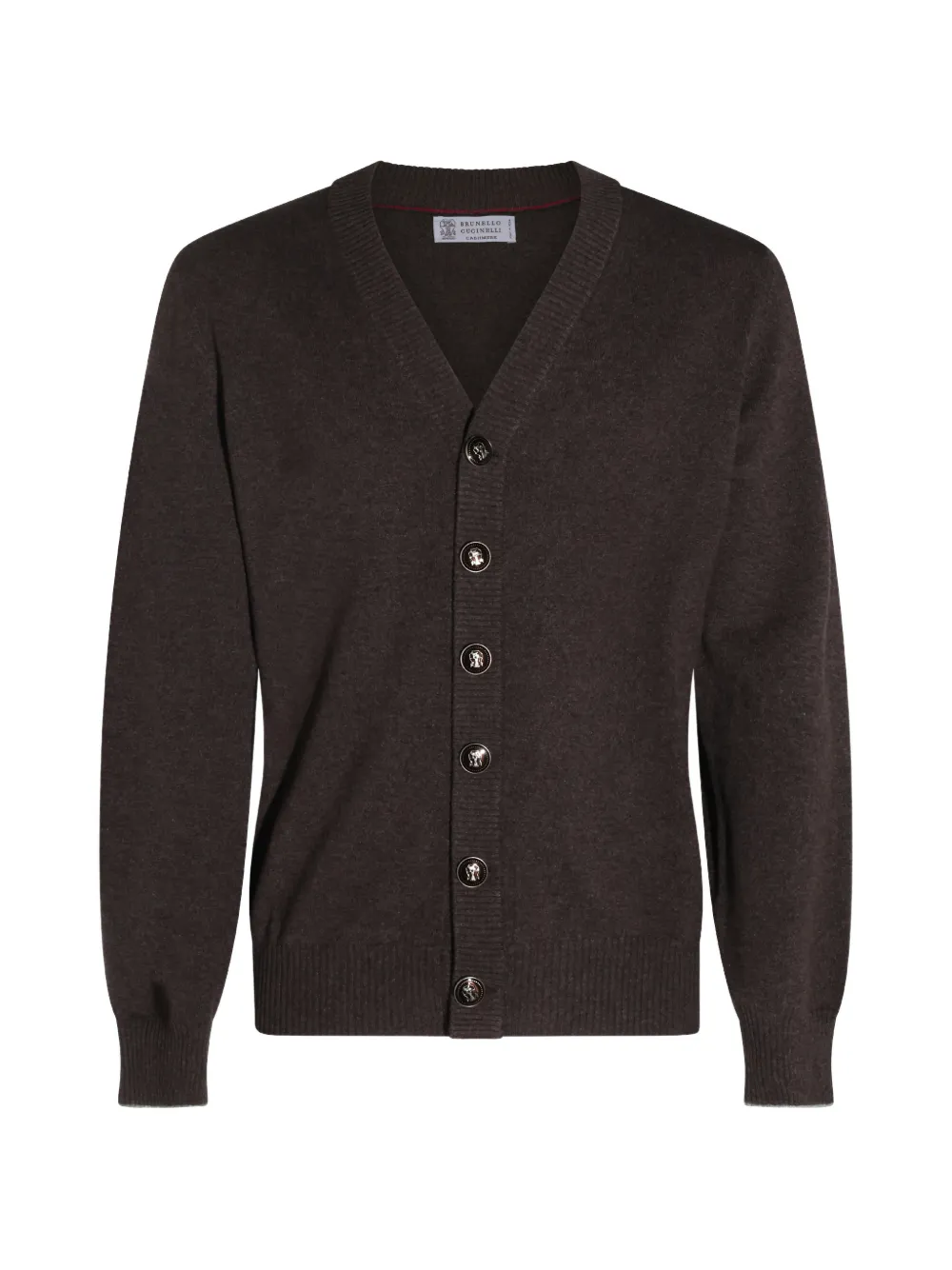 Brunello Cucinelli V-neck button-up cardigan Bruin