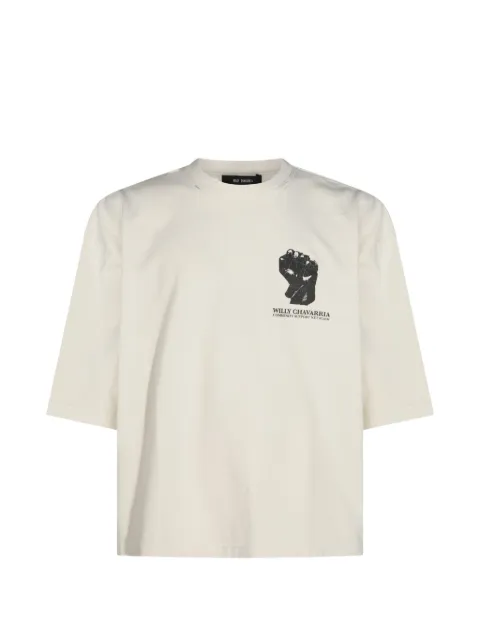 Willy Chavarria graphic-print distressed T-shirt
