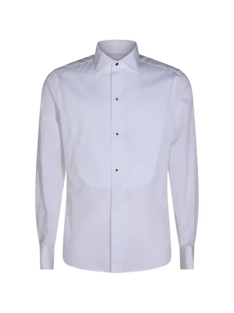 Canali pleated-bib shirt
