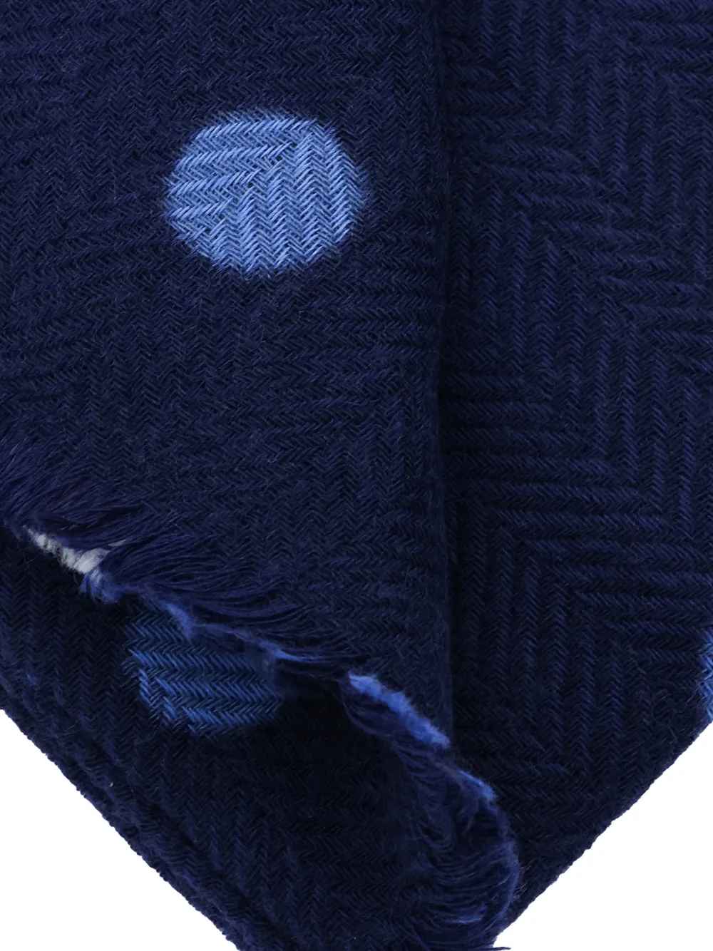 Altea Geweven sjaal met visgraat-patroon en stippen Blauw