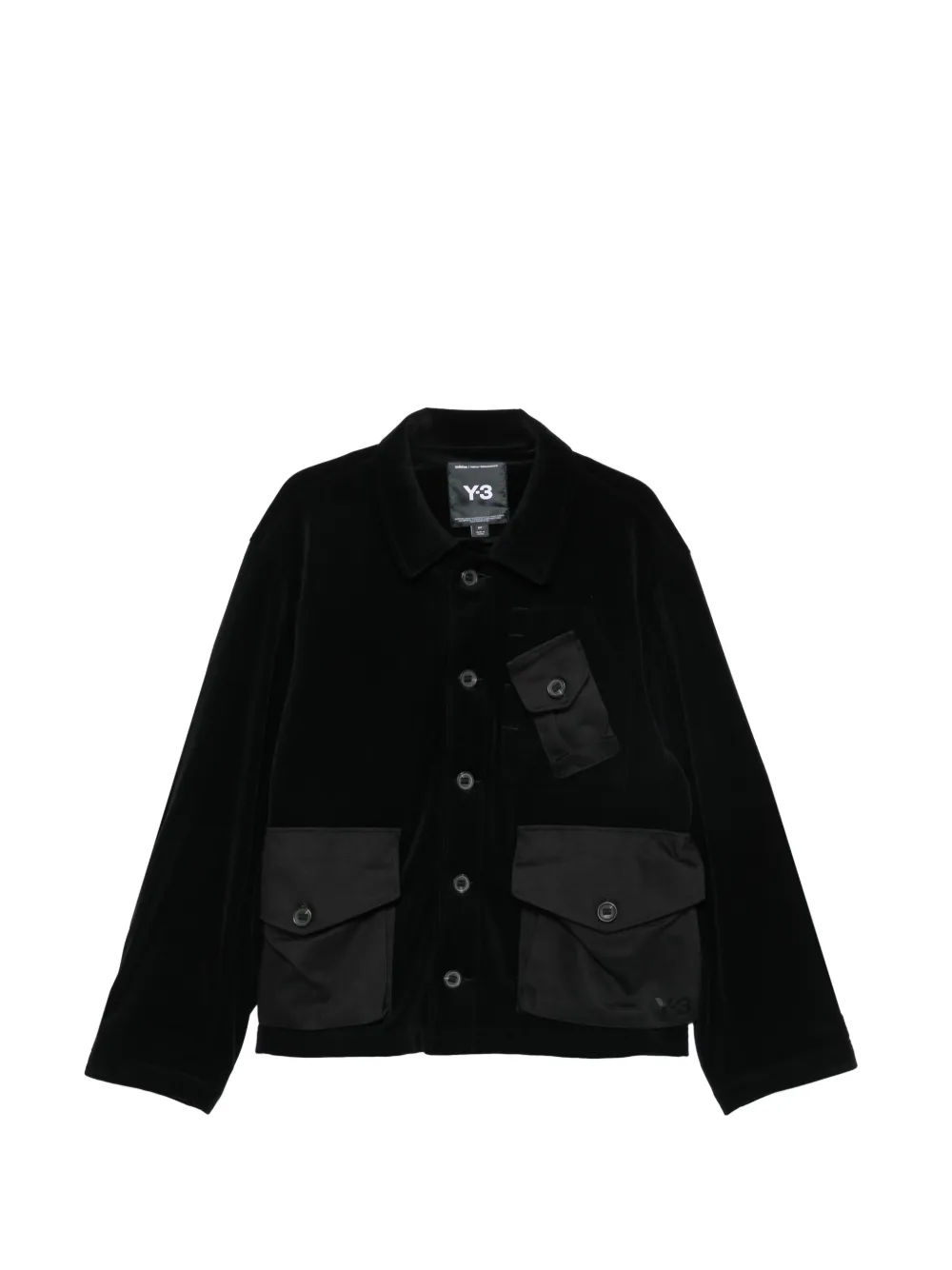 Y-3 Shirtjack met vlakken en meerdere zakken Zwart
