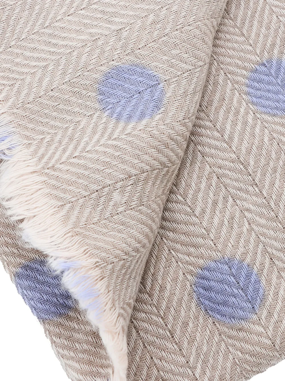 Altea Sjaal met stippen en visgraat-patroon Beige