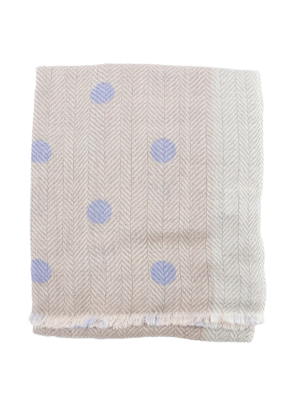 Altea herringbone-pattern polka-dot scarf