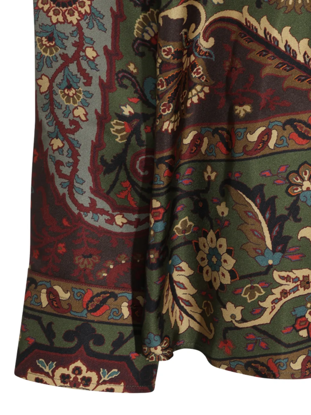 ETRO Sjaal van zijdeblend met pied-de-poule patroon en print Groen