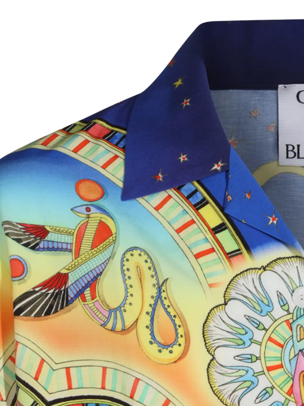 Casablanca Zijden overhemd met print Blauw