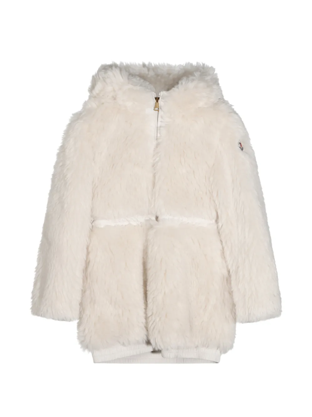 Moncler Enfant Jas van imitatiebont Wit