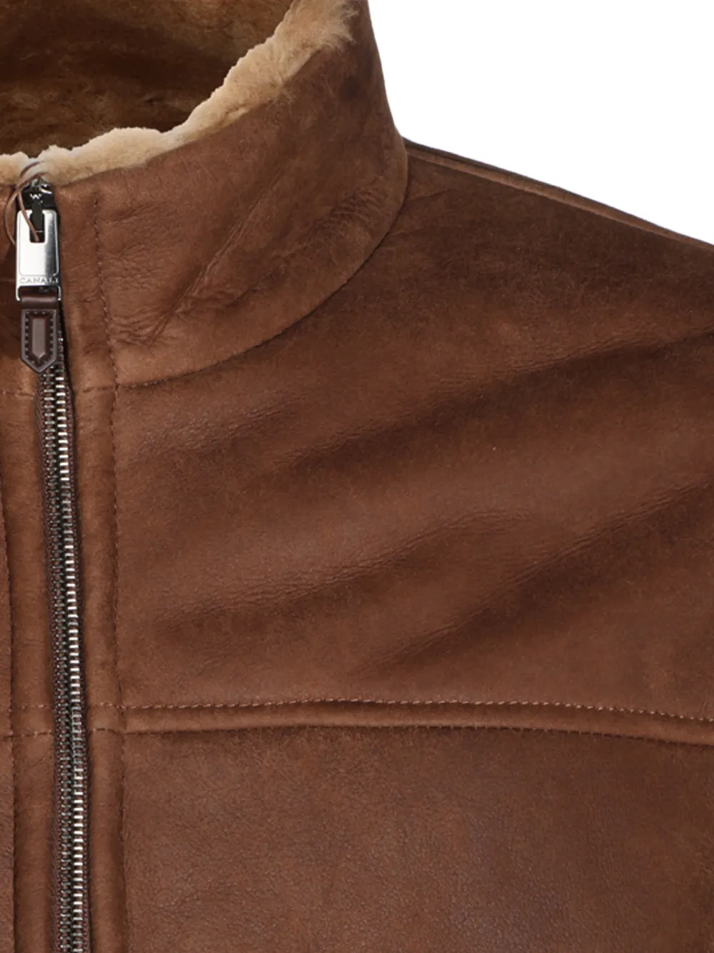 Canali shearling-lined leather jacket Bruin