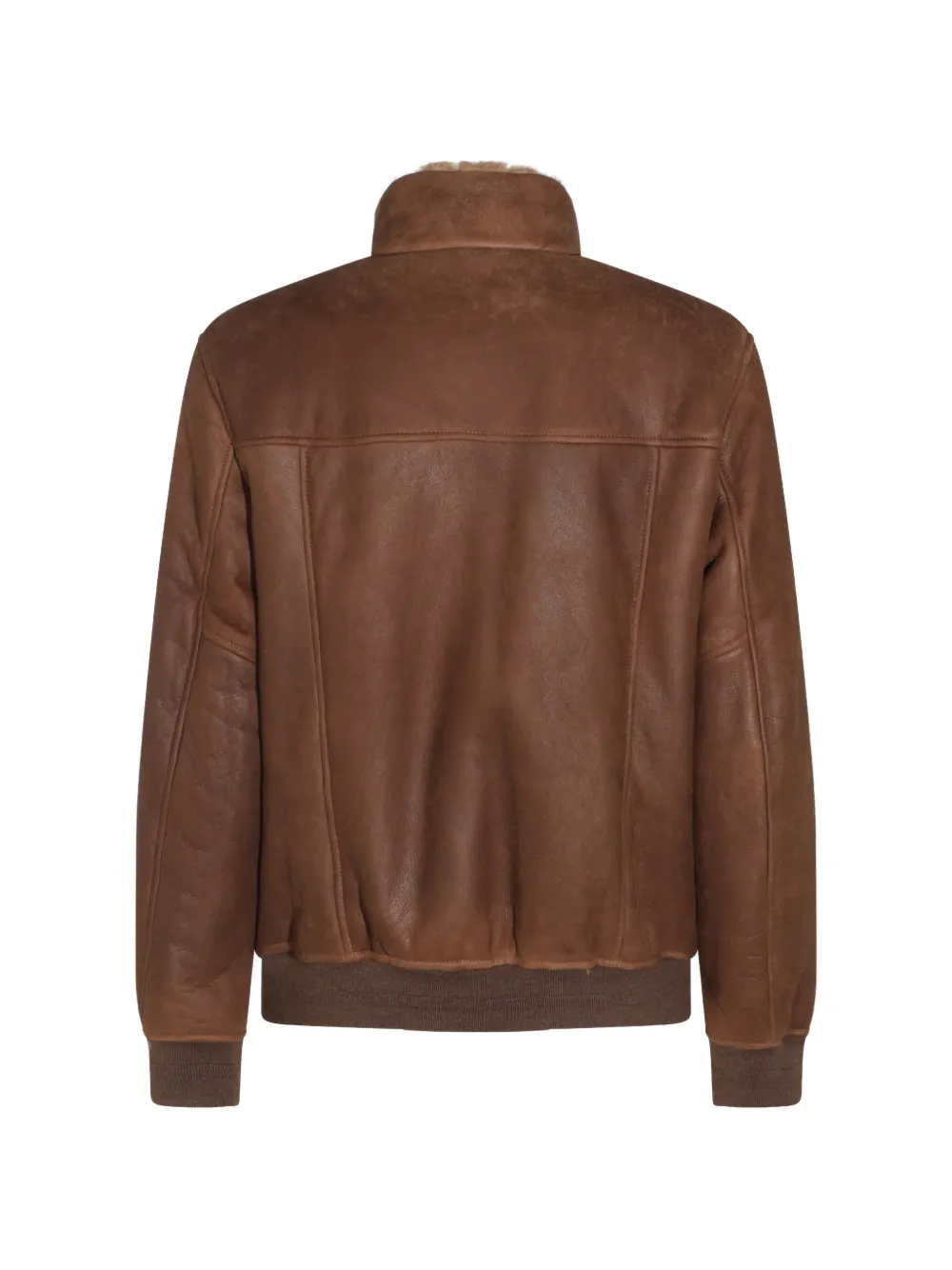 Canali shearling-lined leather jacket Bruin