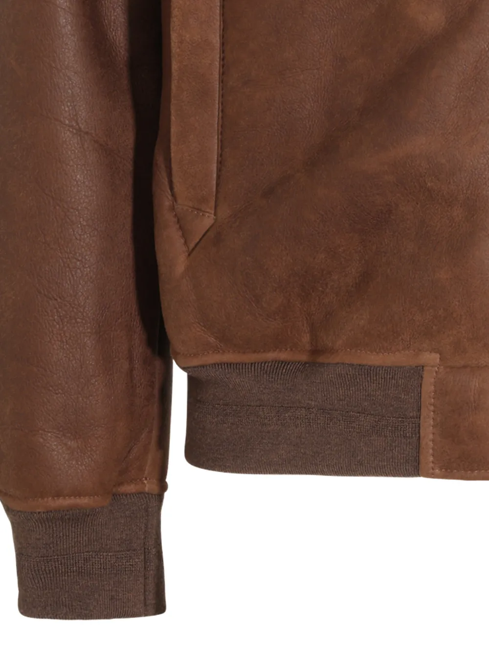 Canali shearling-lined leather jacket Bruin