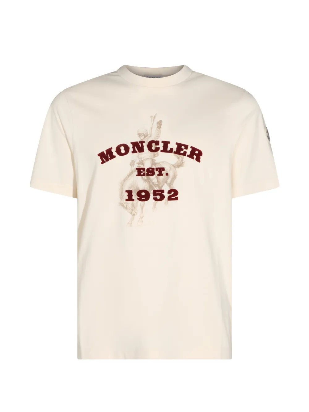 Moncler Horse-print logo-patch T-shirt
