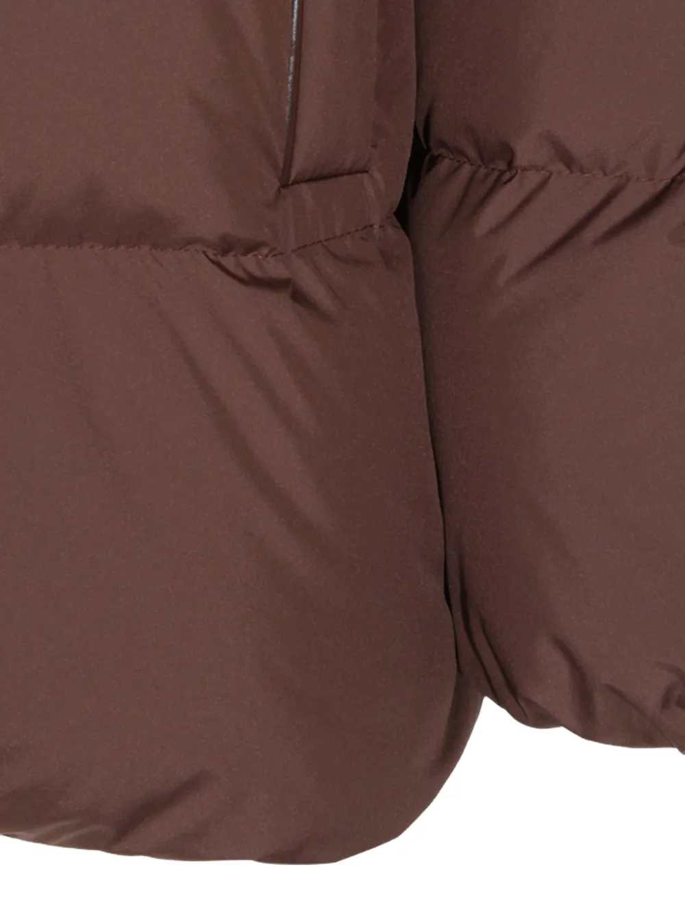 Moncler Vivantesse donsjack met hoge hals Bruin