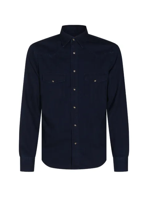 Jacob Cohën herringbone-pattern western shirt