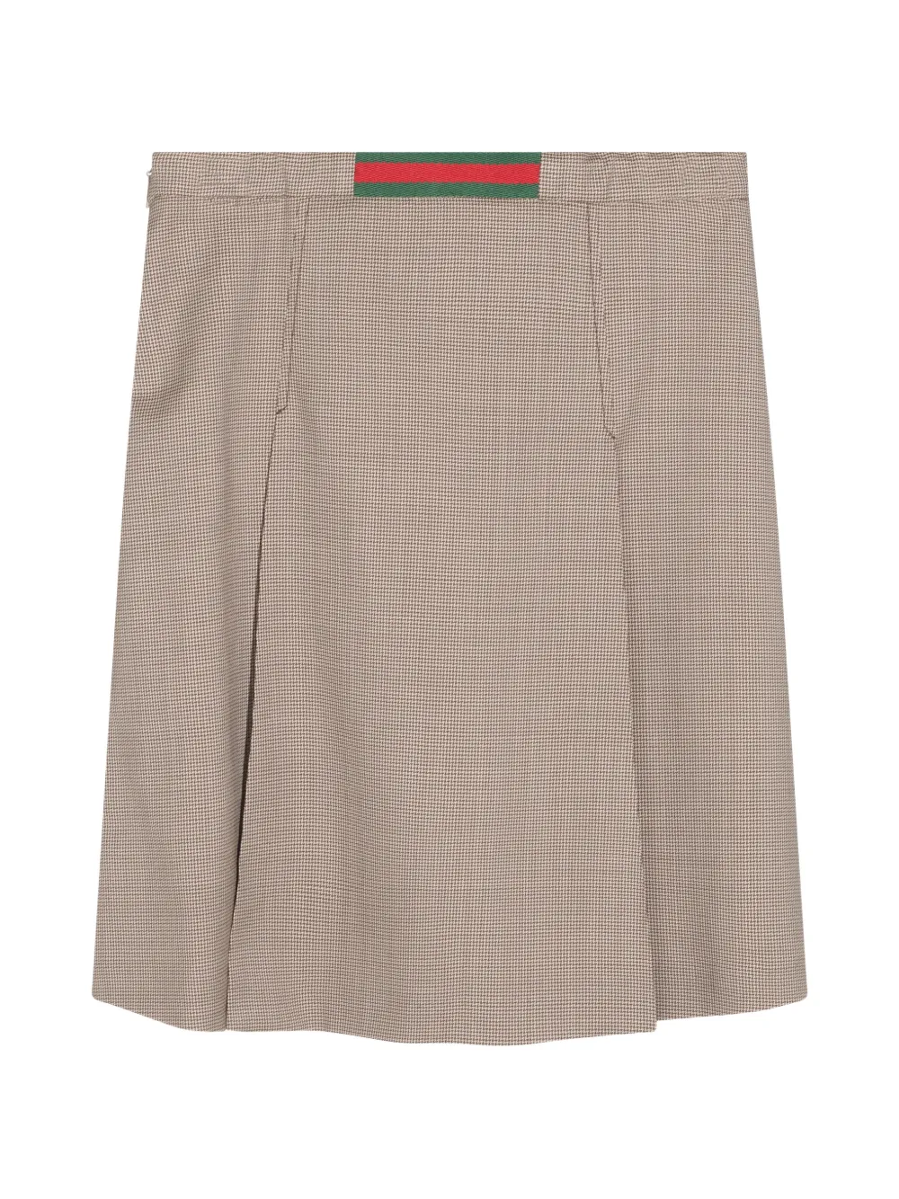 Gucci Kids Plooirok met Web-streep Beige