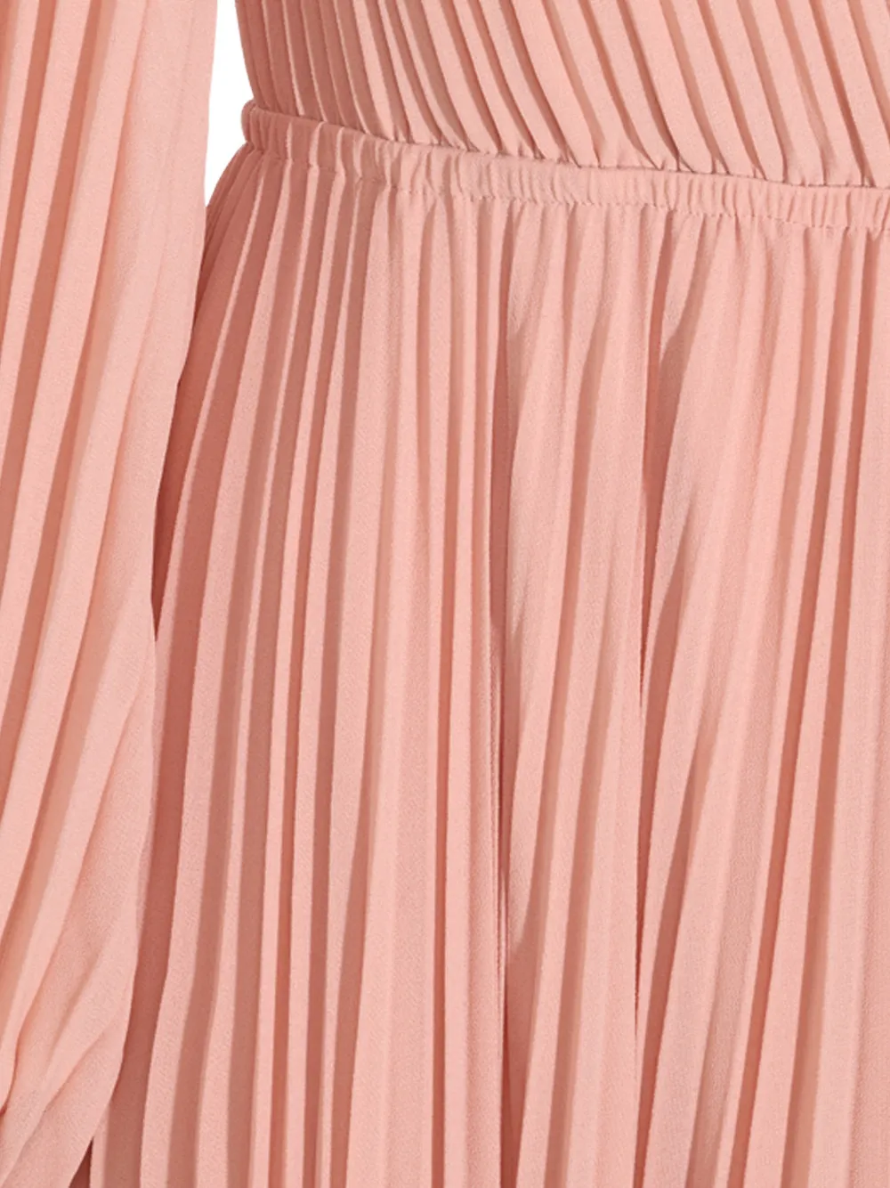 TWINSET Lange georgette jurk met plooien Roze