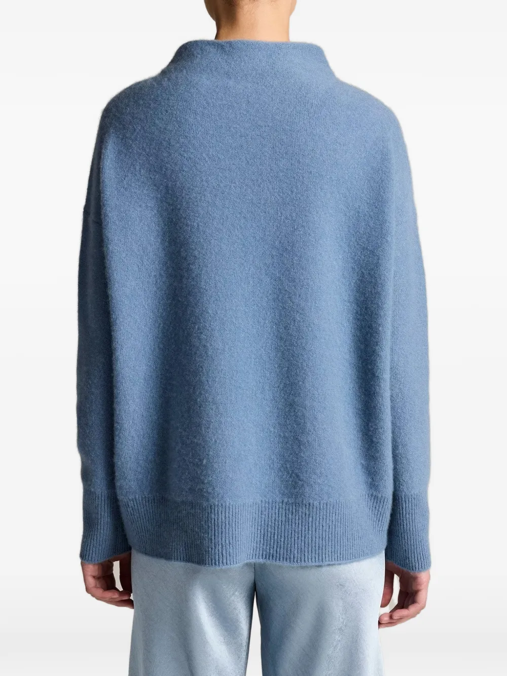Vince funnel-neck sweater Blauw