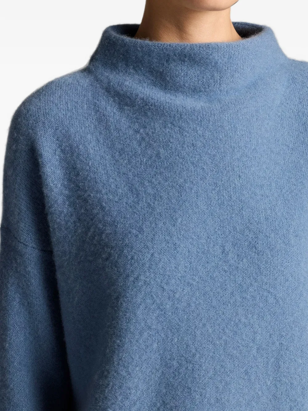 Vince funnel-neck sweater Blauw