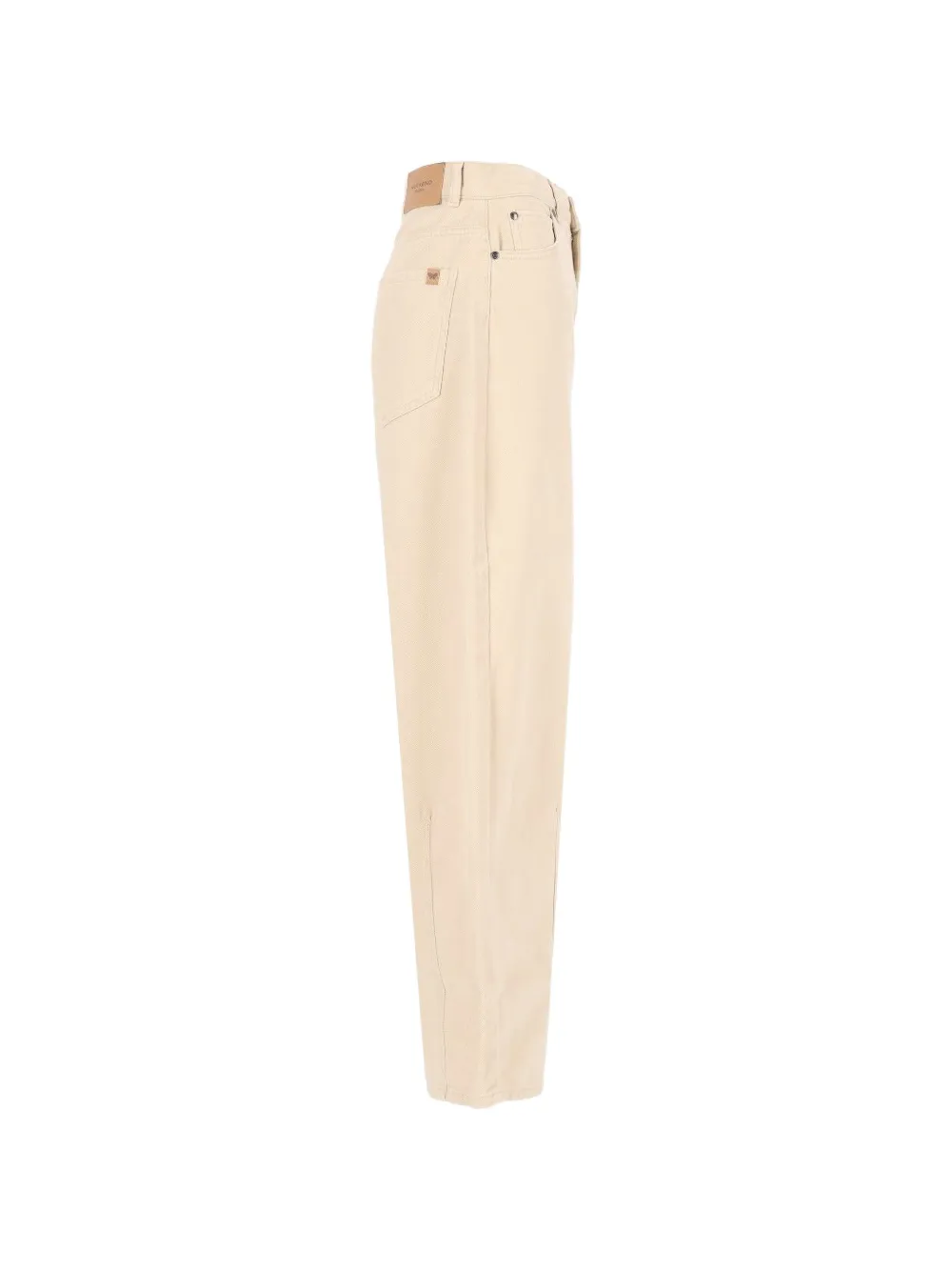 Weekend Max Mara Ordine broek van keperkatoen met wijde pijpen Beige