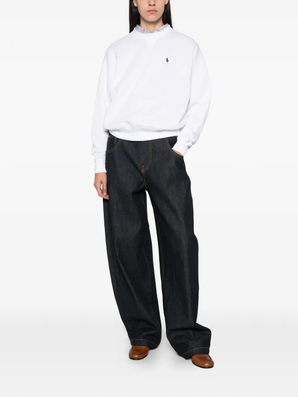 Polo Ralph Lauren Sweater met geborduurd logo Wit