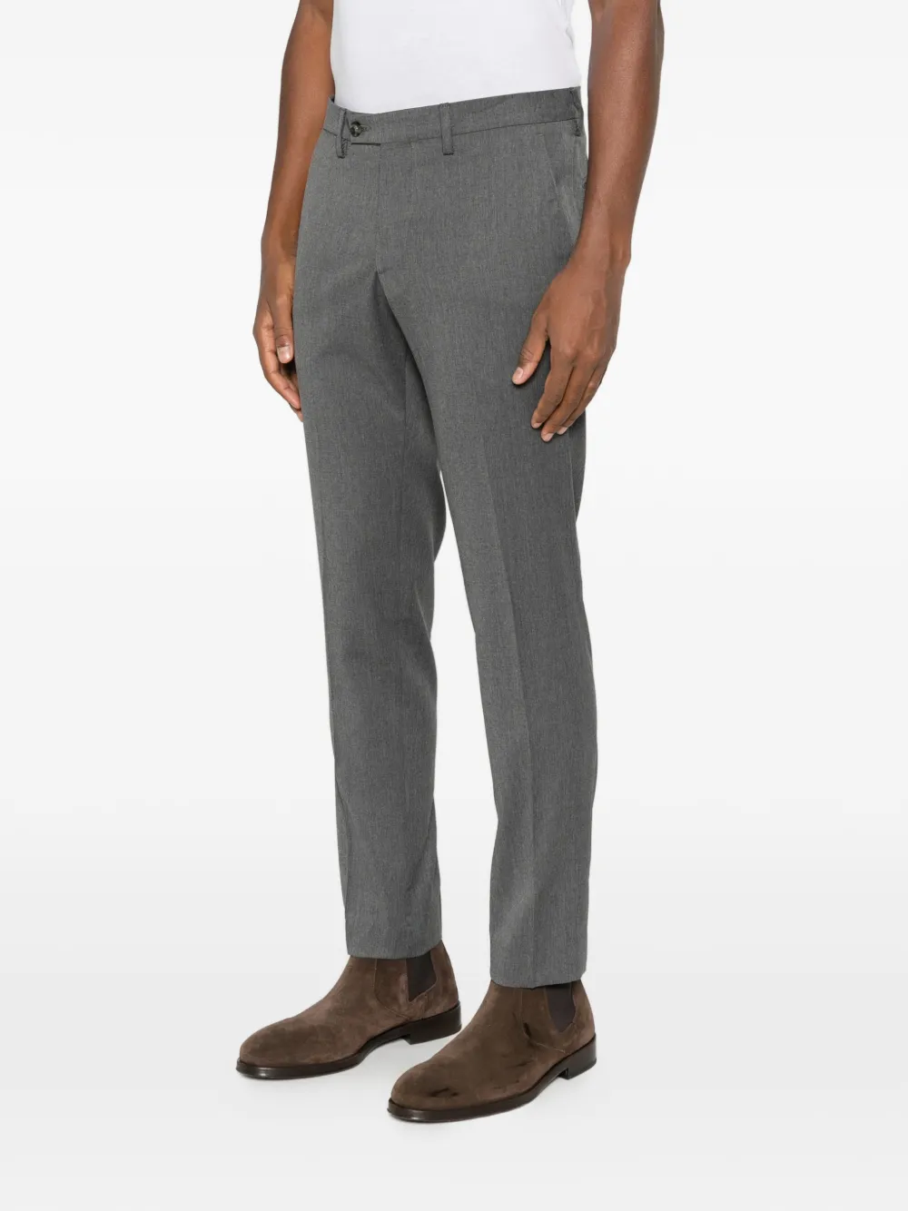 VELA SHOP Geplooide pantalon Grijs