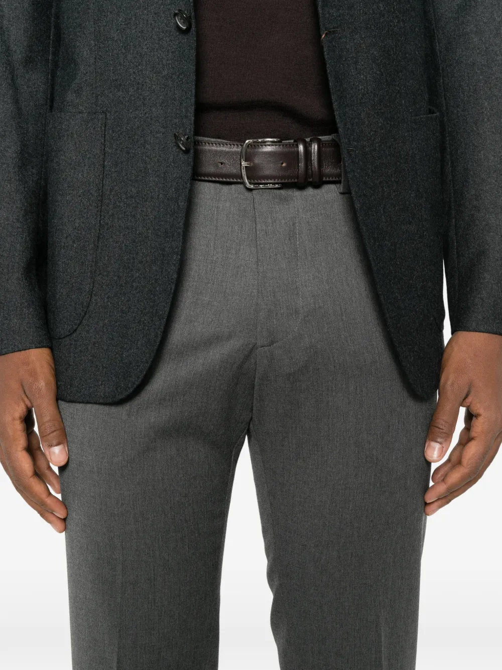 VELA SHOP Geplooide pantalon Grijs