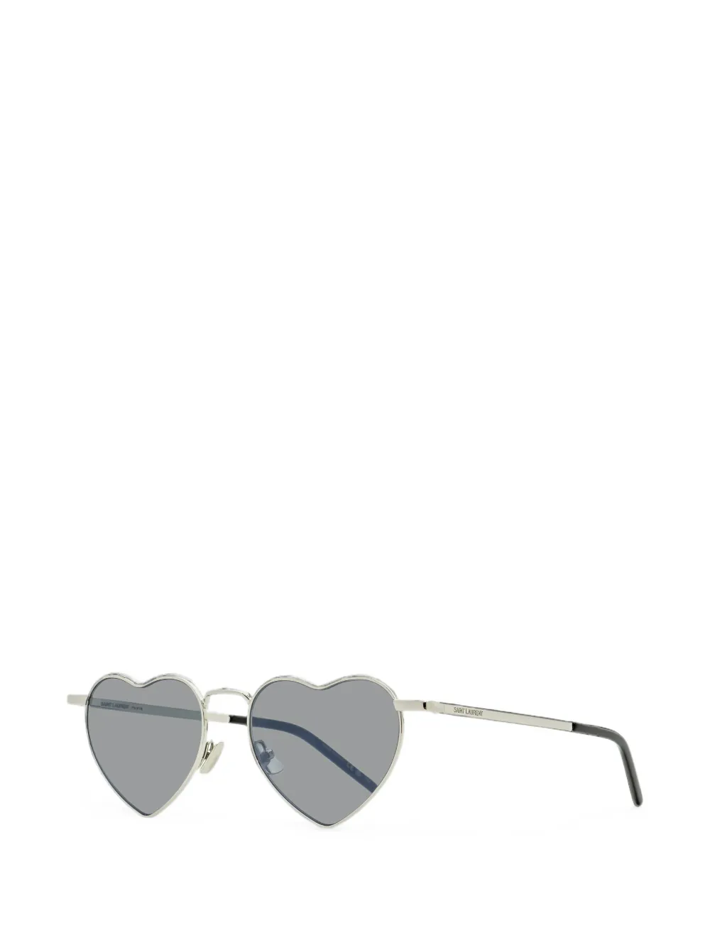 Saint Laurent Eyewear Loulou zonnebril met hartvormig montuur Zilver