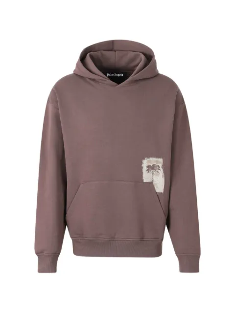 Palm Angels logo-print pouch-pocket hoodie